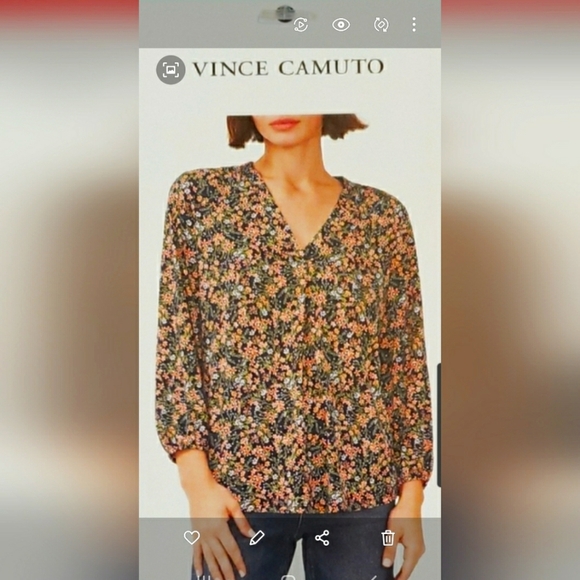 Vince Camuto Tops - Vince Camuto Navy Floral Top